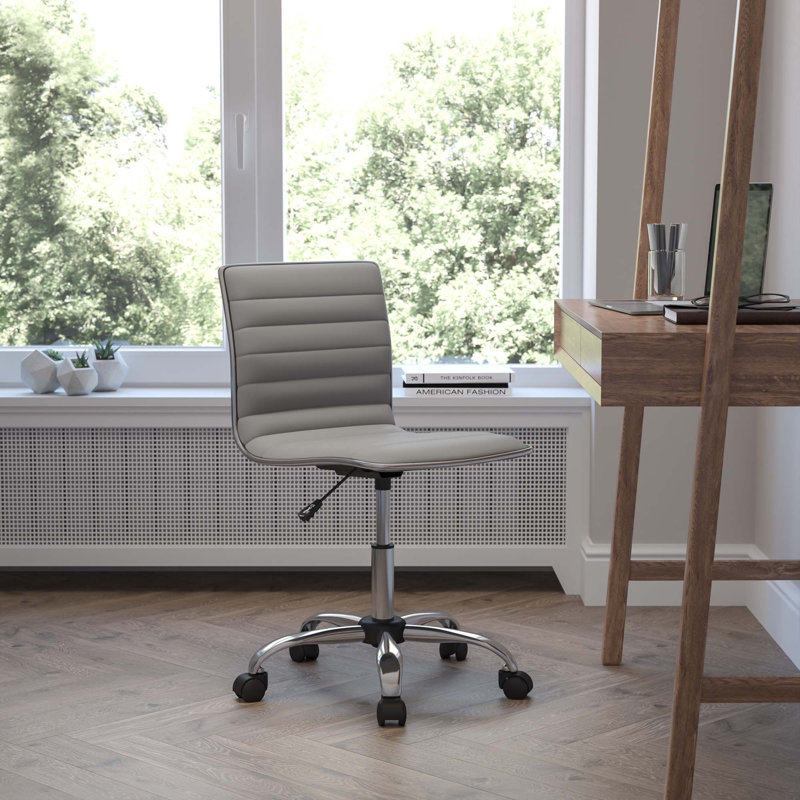 Chaise de bureau Merchiston, Gris clair, Argent argent