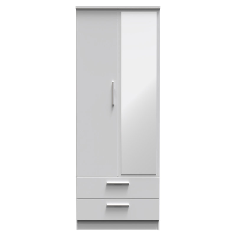Borgeson Manufactured Wood Wardrobe, Grey Matt