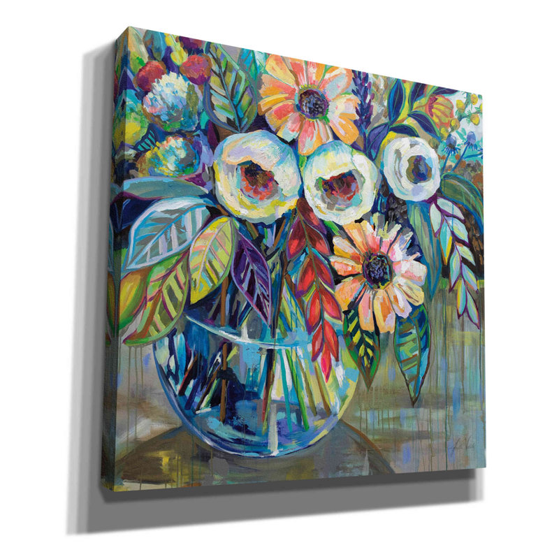 «Joy» par Jeanette Vertentes, art mural sur toile, H 12 po x l 12 po x P 0,75 po