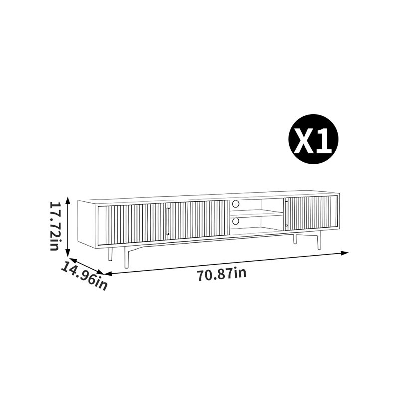 Italian style light luxury minimalist TV stand, 70.87"