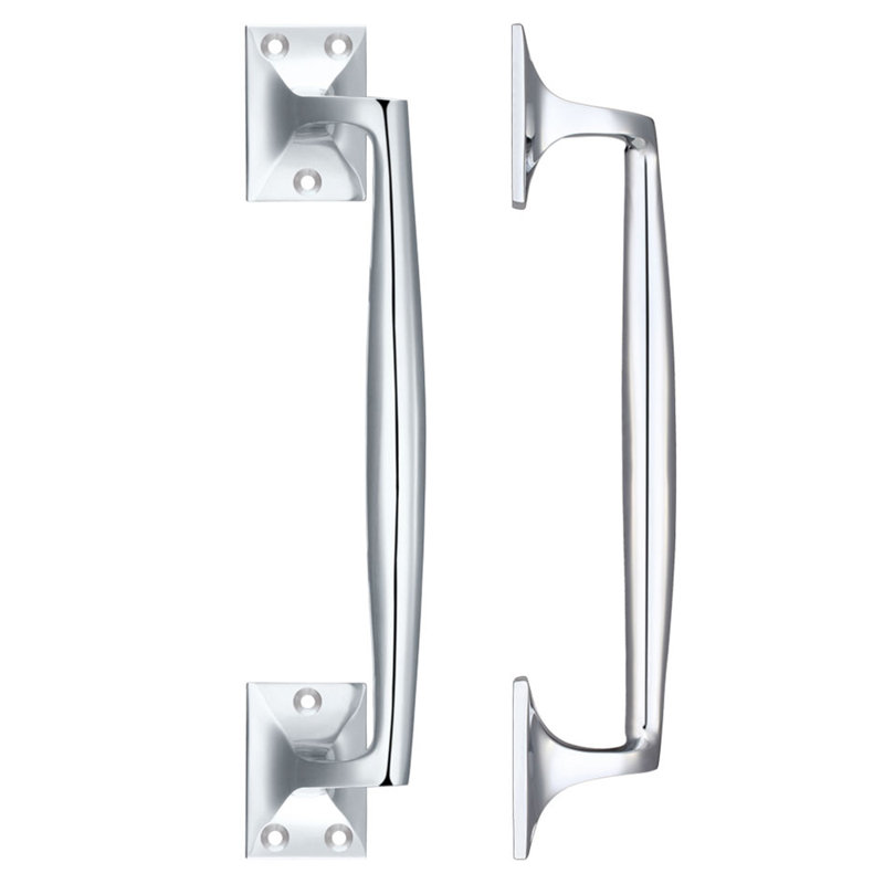 Cast Brass Pull Plate, Polished Chrome