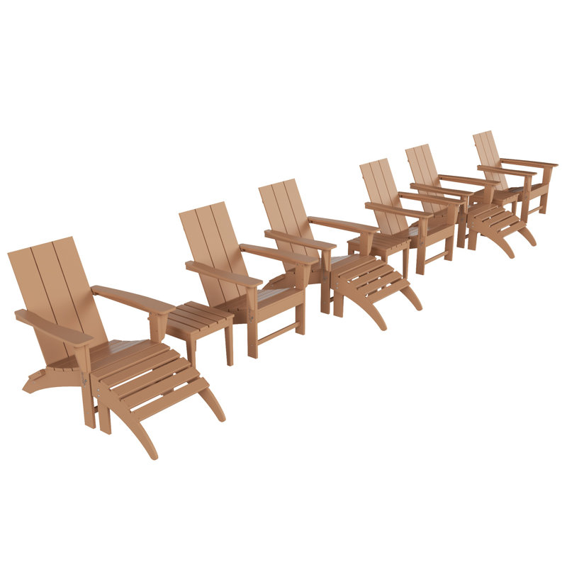 Joubert 6 - Person Patio Conversation Set, Teak