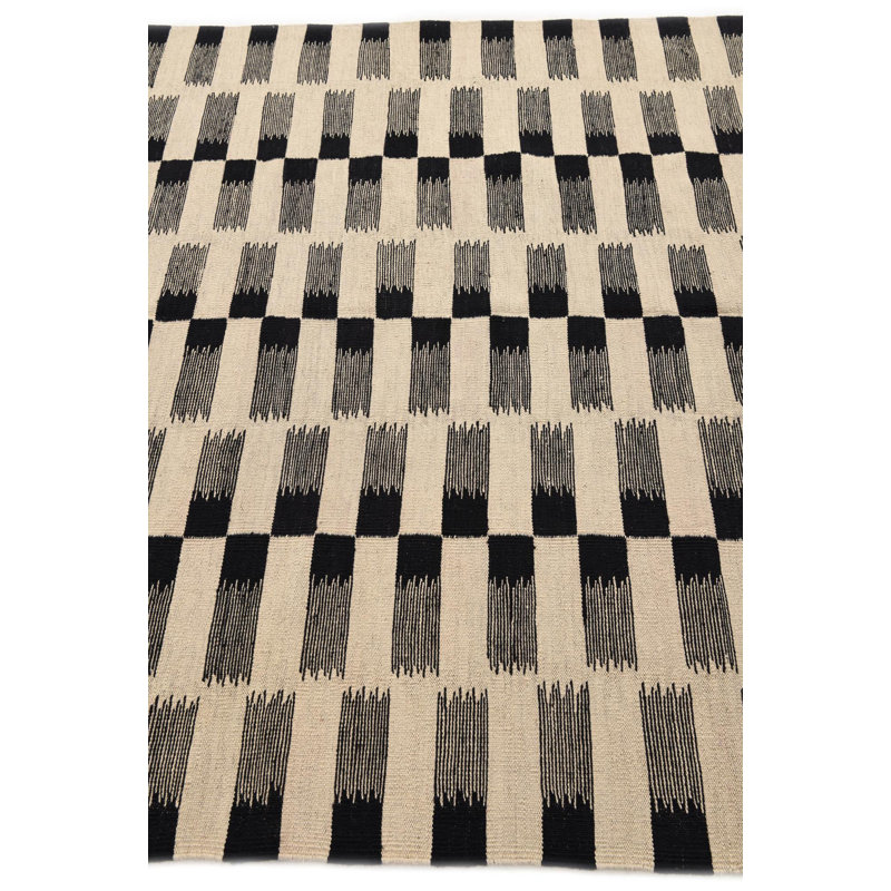 Tapis noir et blanc Ponce