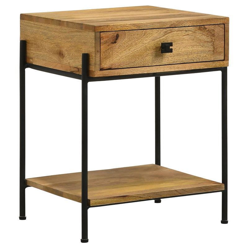 Mango 1-Drawer Accent Table With Bottom Shelf