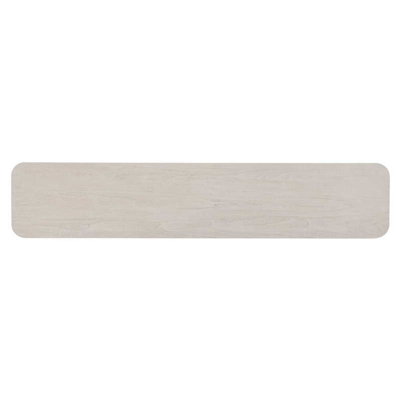 Sereno 80'' Beige and Gray Wood Console Table with Metal Stretcher