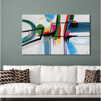 Abstract by E. Ramirez - Wrapped Canvas Painting Print