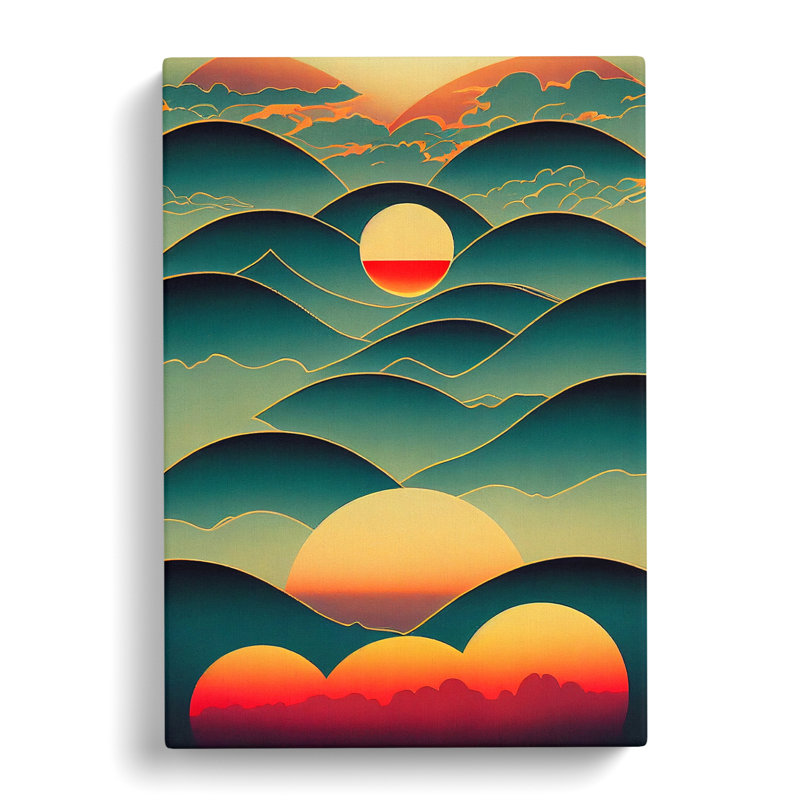 Legros Sunset Collage - Wrapped Canvas, 50cm H x 35cm W x 3cm D