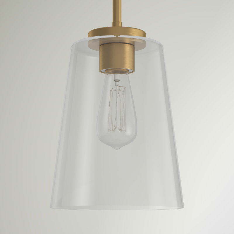 Luminaire suspendu conique à 1 lumière Macklin, Laiton chaleureux