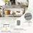 Modern 3-Drawer Console Table with Storage Shelf-1454710961
