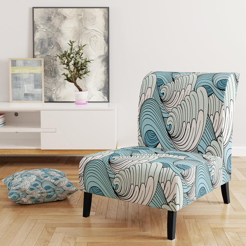 Fauteuil de chambre rembourré Great Wave Inspiration