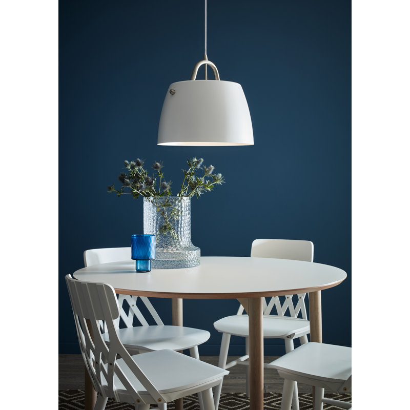 Miranda 1 - Light Dome Pendant, White/Steel