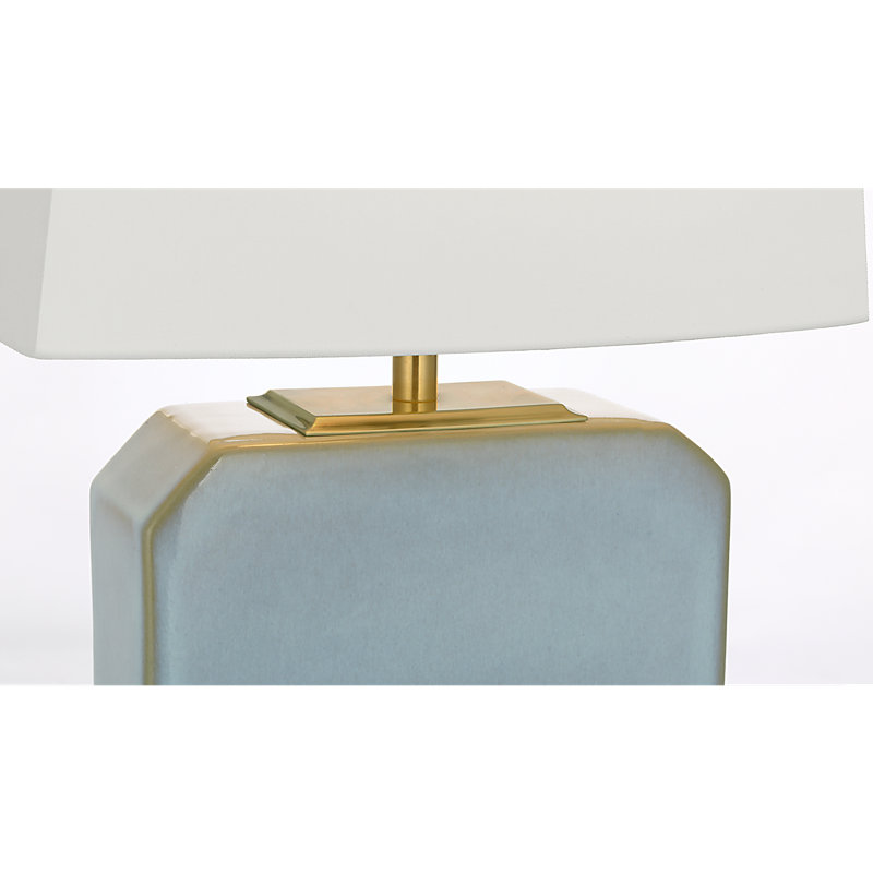 Thomas O'Brien Table Lamp, Silk Blue, 19.75" H x 12" W x 7" D