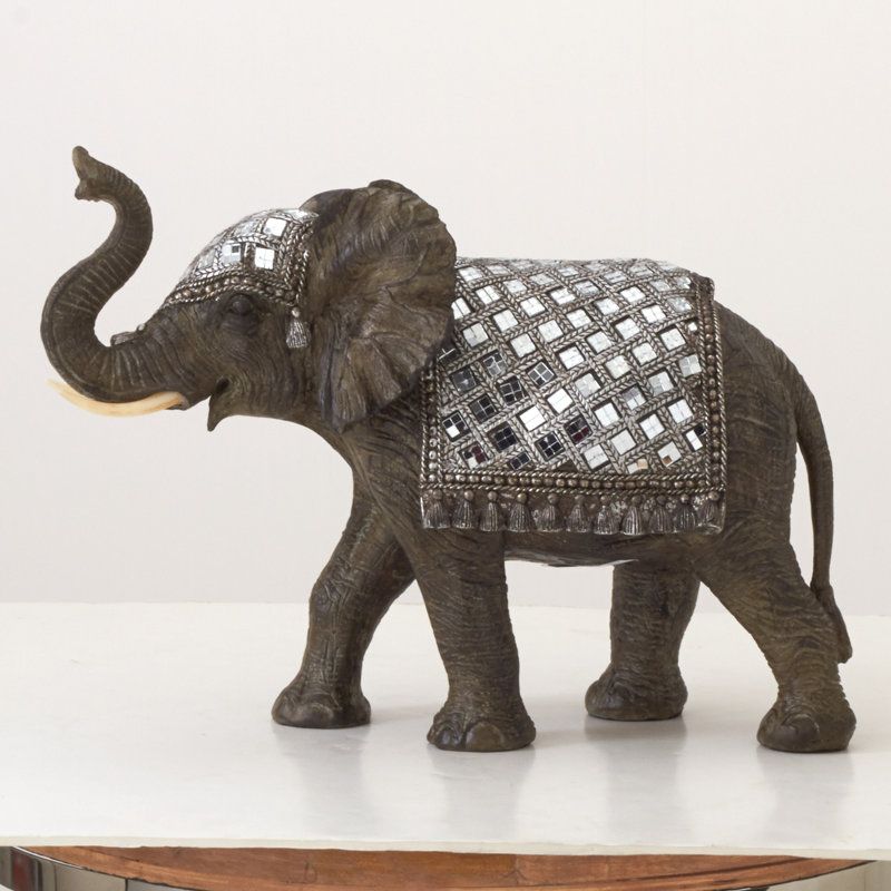 Figurine éléphant en résine terrestre