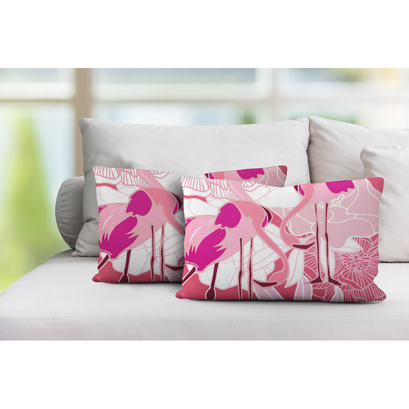 Coussin lombaire intérieur / extérieur Mingo, Rose