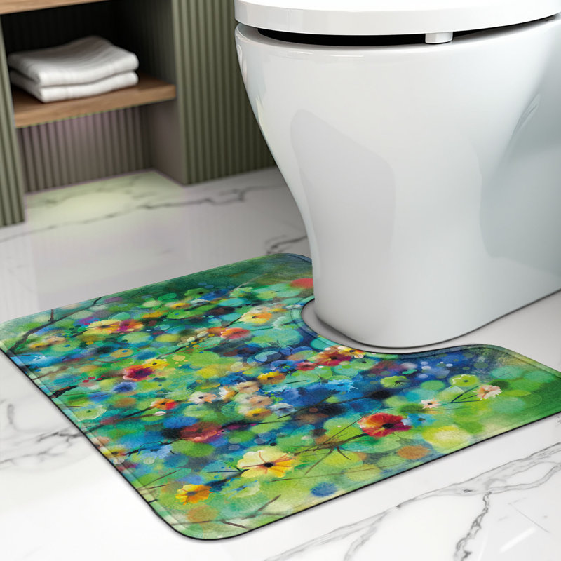 Tapis de salle de bain floral U