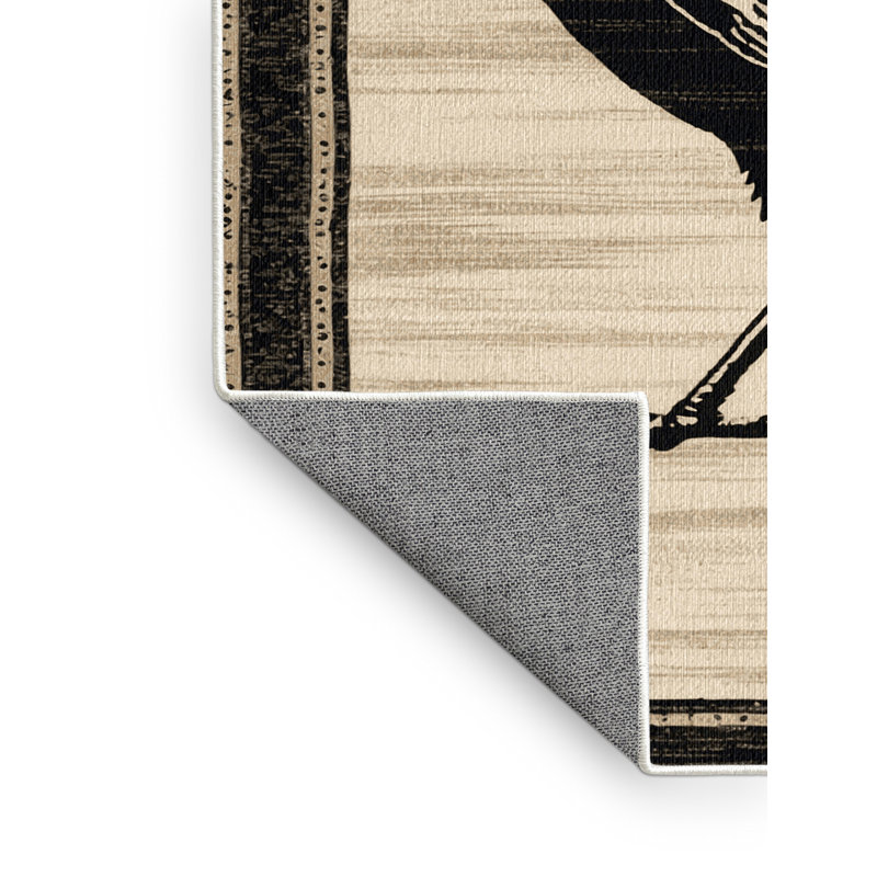  Tapis lavable Pied Crow, Carré 5 pi