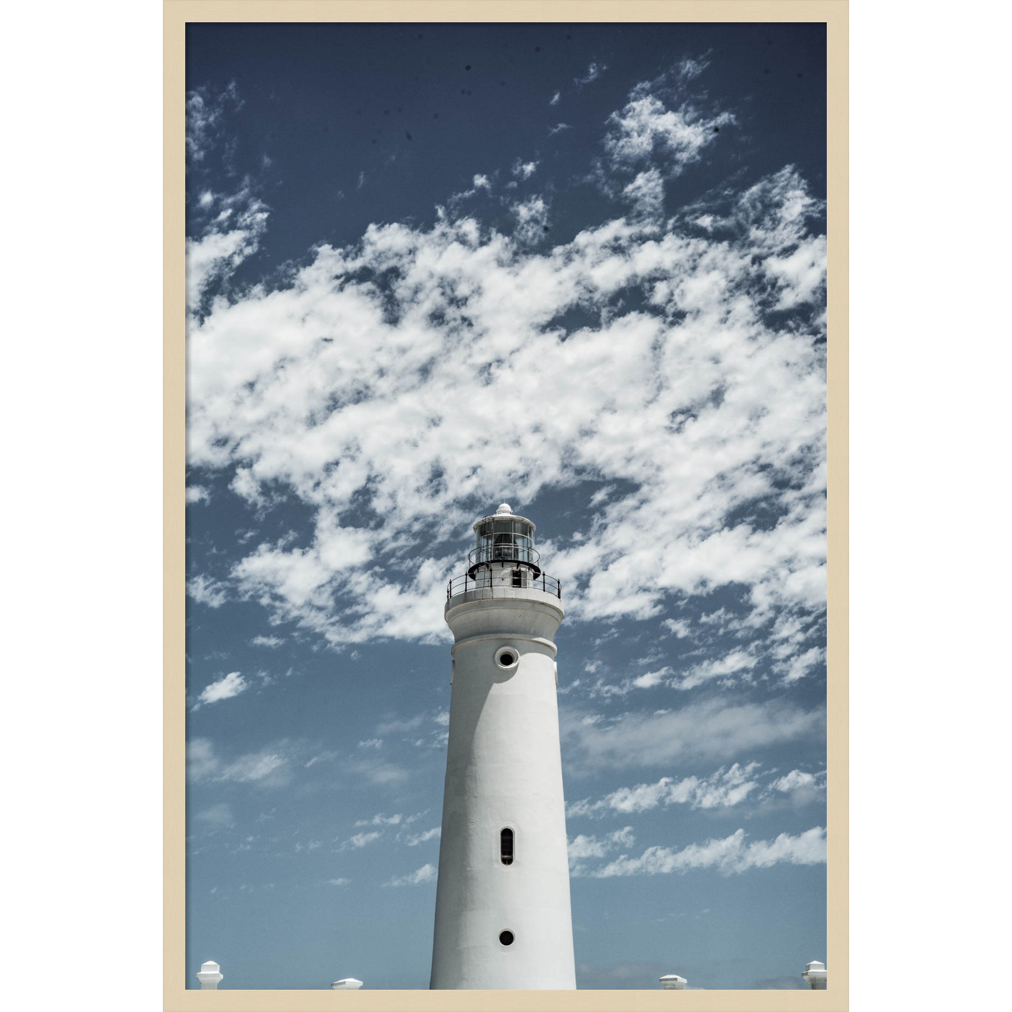 Cape Point Lighthouse by Shot by Clint Wood Framed Wall Art Print, 41" H x 28" W, Brown