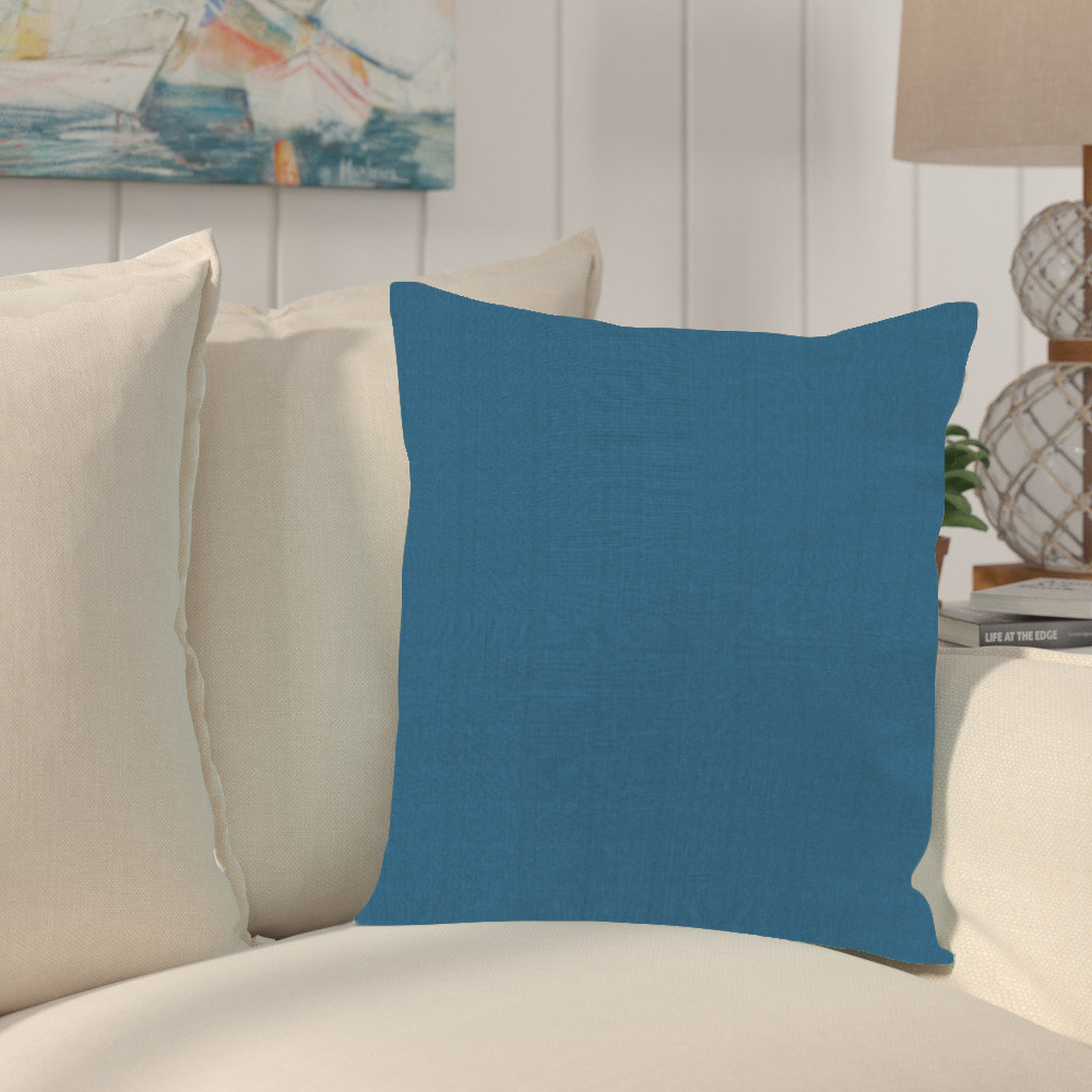 Jessica 20" x 20" Sunbrella® Throw Pillow, Seascape Turquoise