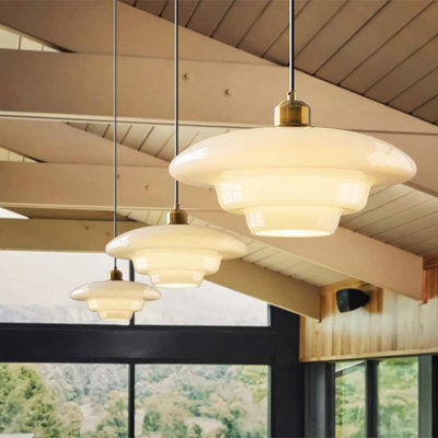 Luminaire suspendu Mid-Century doré nordique