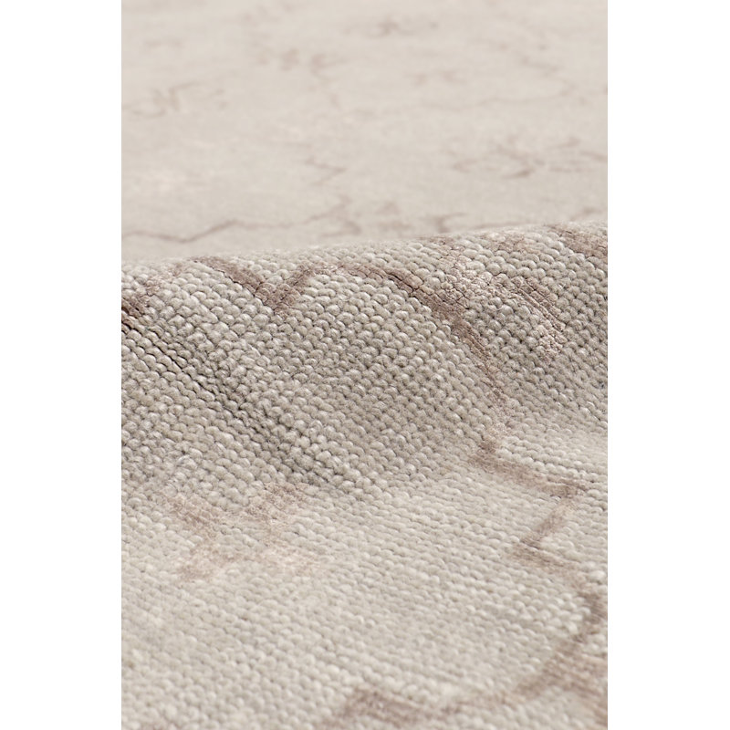 Azerbaijan Hand Knotted Wool Geometric Area Rug in Gray, Rectangle 9' x 12'