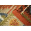 Tapis 100% laine tissé à la main à motif oriental tribal multicolore Southwestern