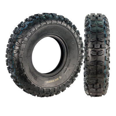 Pneus avant VTT robustes 4 plis 23 x 7-10 – Tubeless, à crampons, performance tout-terrain pour la boue, le sable et les sentiers – Haute traction et durabilité – Convient aux jantes de 10 pouces – AT 23 X 7-10