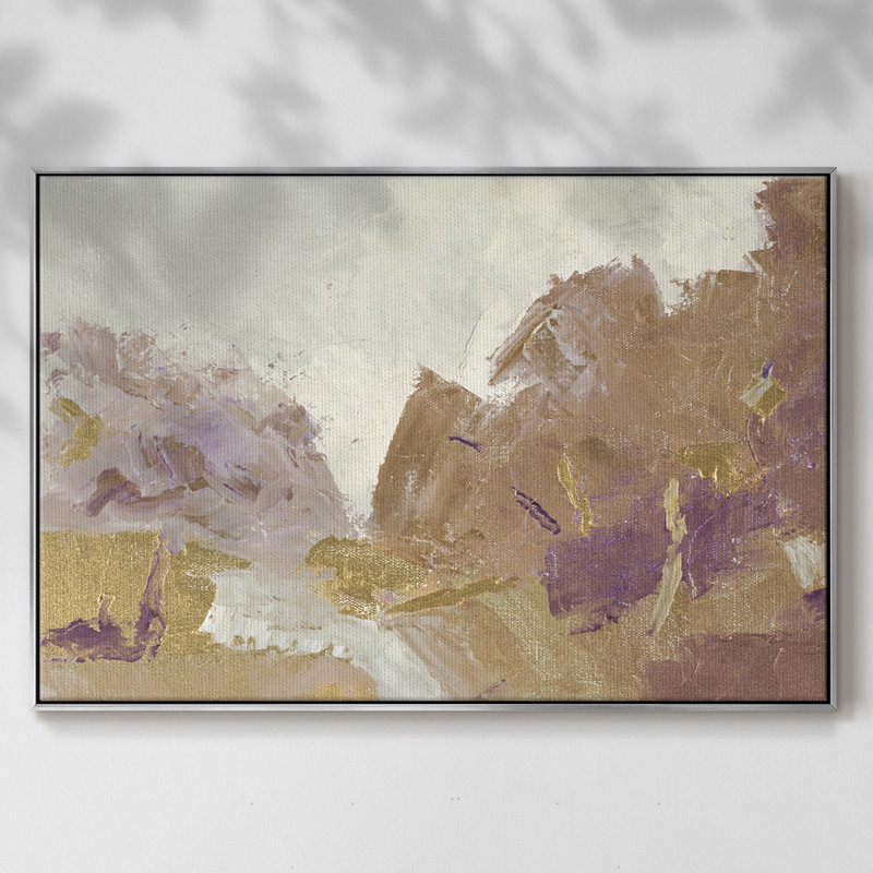 «Fall Clearing Variation 2», reproduction sur toile encadrée, Toile argentée avec cadre flottant, H 17 po x l 25 po x P 2 po