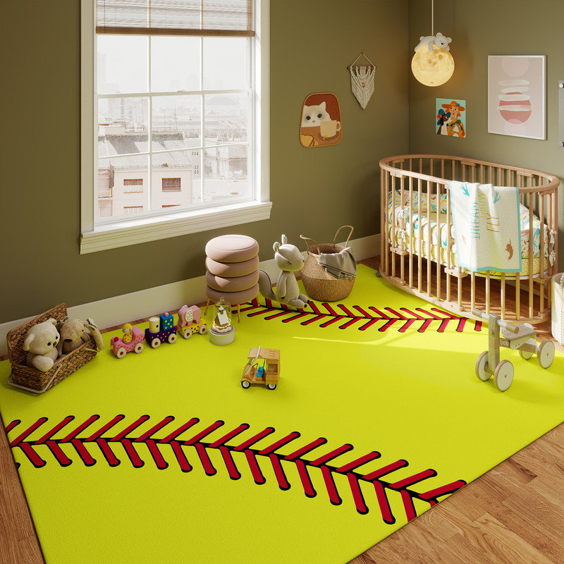 Tapis de jeu pour enfants avec tapis antidérapant, Rectangulaire 4 pi x 5 pi