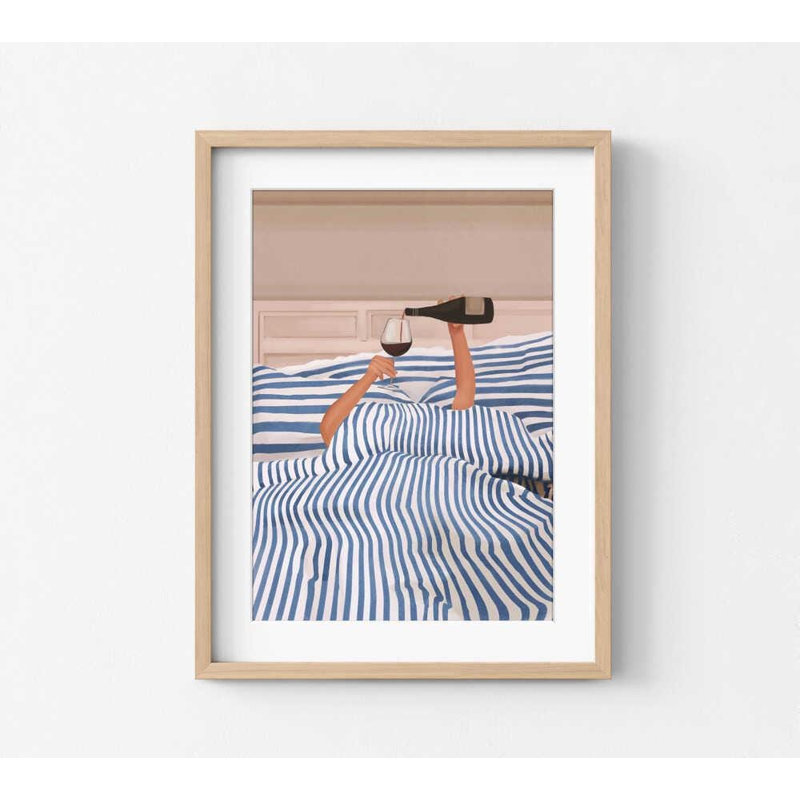 «Morning Wine Print»: décor de maison inspiré de l'été (encadré ou non), H 42 po x l 56 po, Tanné