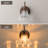 Textured Coffee Bronze Vanity Lights With Clear Glass Shade-306131065-302156045
