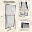 Tall Full Length Mirror with Stand, Wall Mounting Full Body Mirror, Metal Frame Full-Length Tempered Mirror for Living Room, Bedroom-132801273-132801274