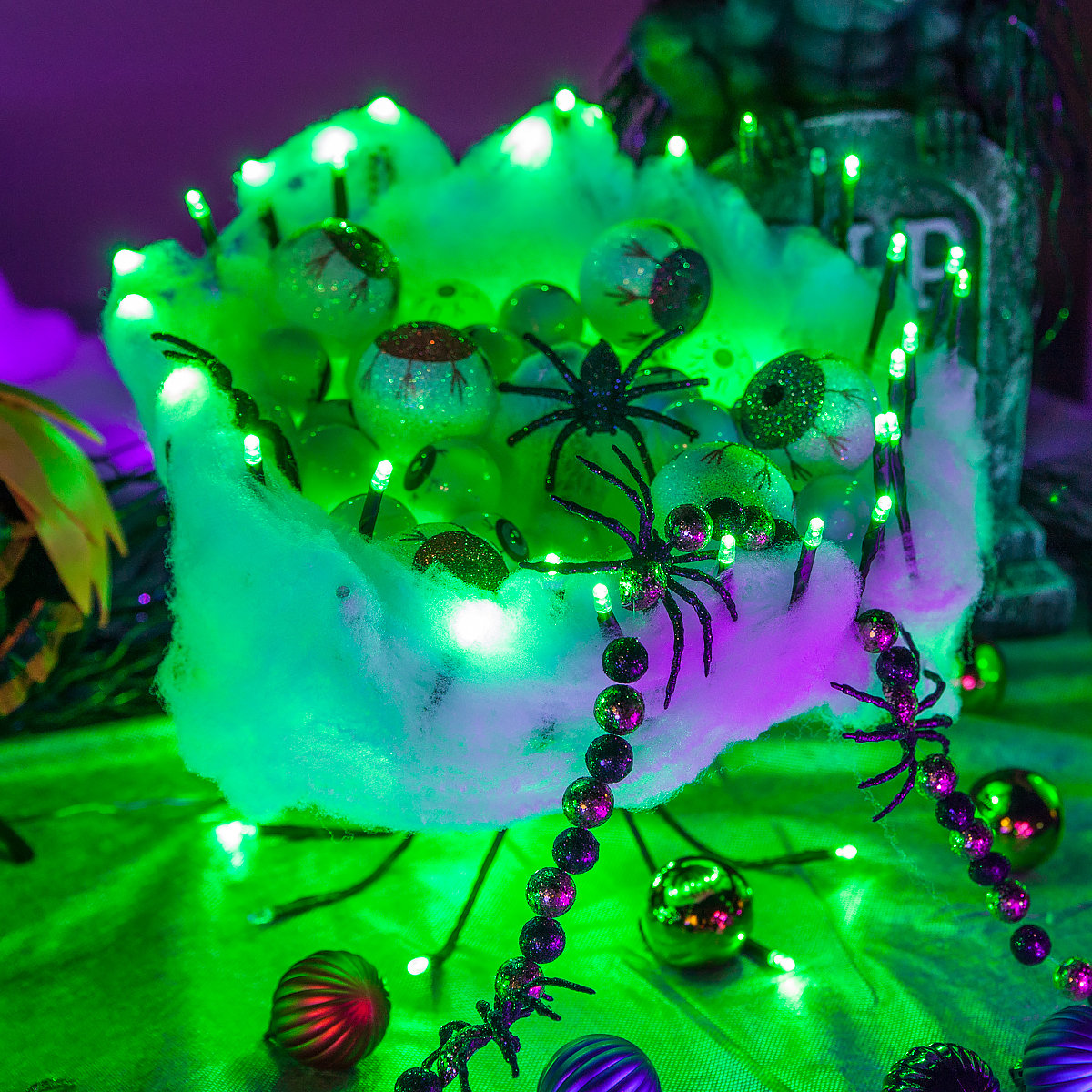 15" LED Starburst Lighted Branch, Green