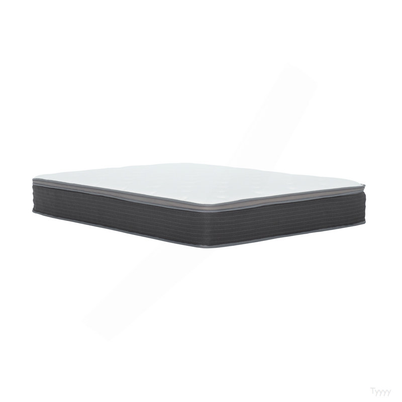12 In. Plush Twin Size Hybrid Mattress In A Box, Pocket Spring And Gel-Infused Memory Foam Mattress, Pressure Relief, Cooling Technology