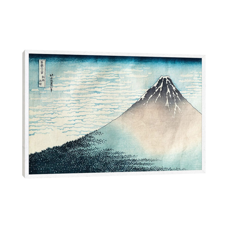 Fine Wind, Clear Morning (Red Fuji) C.1830-32 (Musee Guimet) by Katsushika Hokusai - Painting on Canvas, White Framed