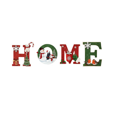 Wooden Christmas Letters Home Decoration Sign Festive  Indoor And Outdoor Wall Decorations
