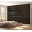 Papier peint texture de surface - Vieilles planches horizontales noires-2100350549