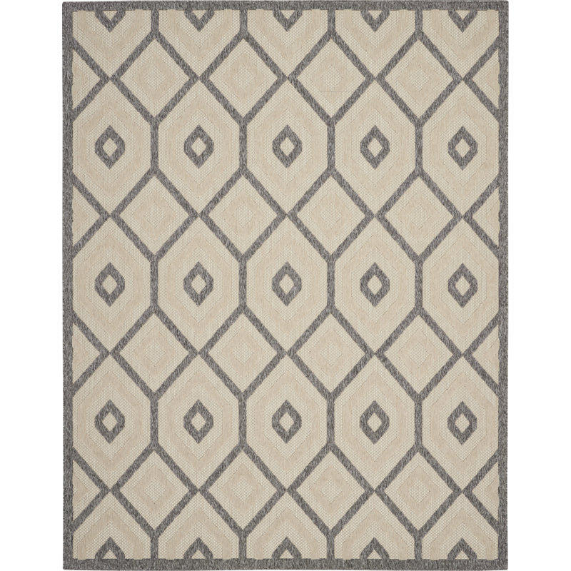 Geometric Indoor / Outdoor Rug, Rectangle 8'10" x 11'10"