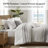 Morgan 100% Cotton Jaquard Striped 6-Piece Queen Comforter Set-98222903-81868513