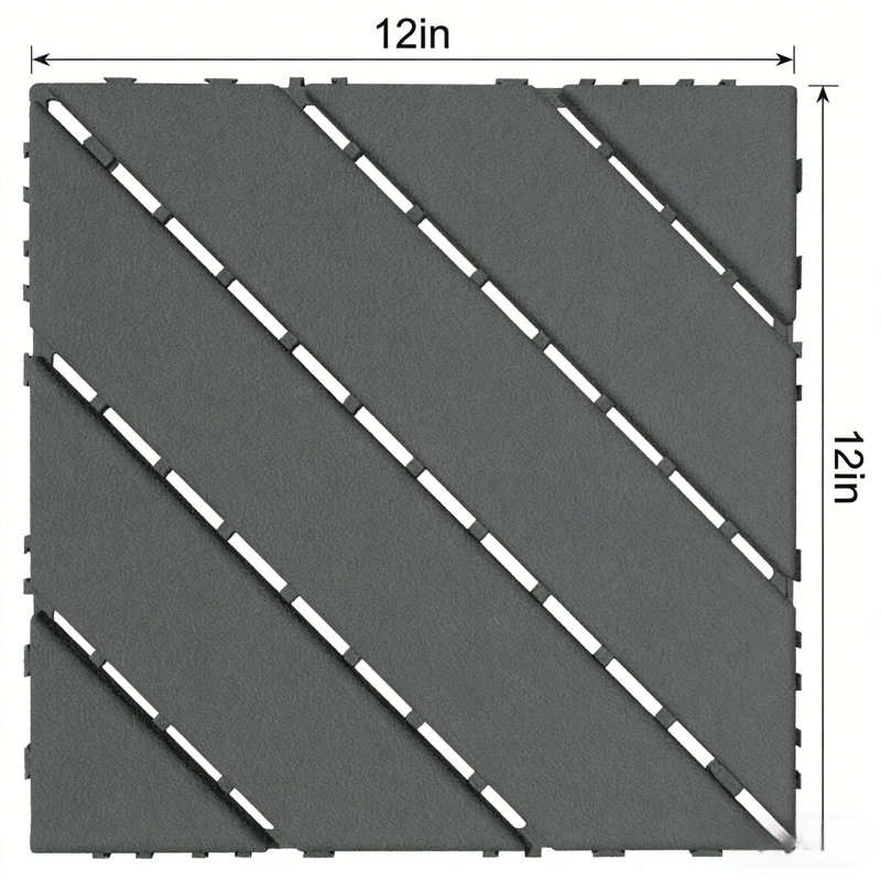 30.5cm L x 30.5cm W Polypropylene Interlocking Deck Deck Tile Kit