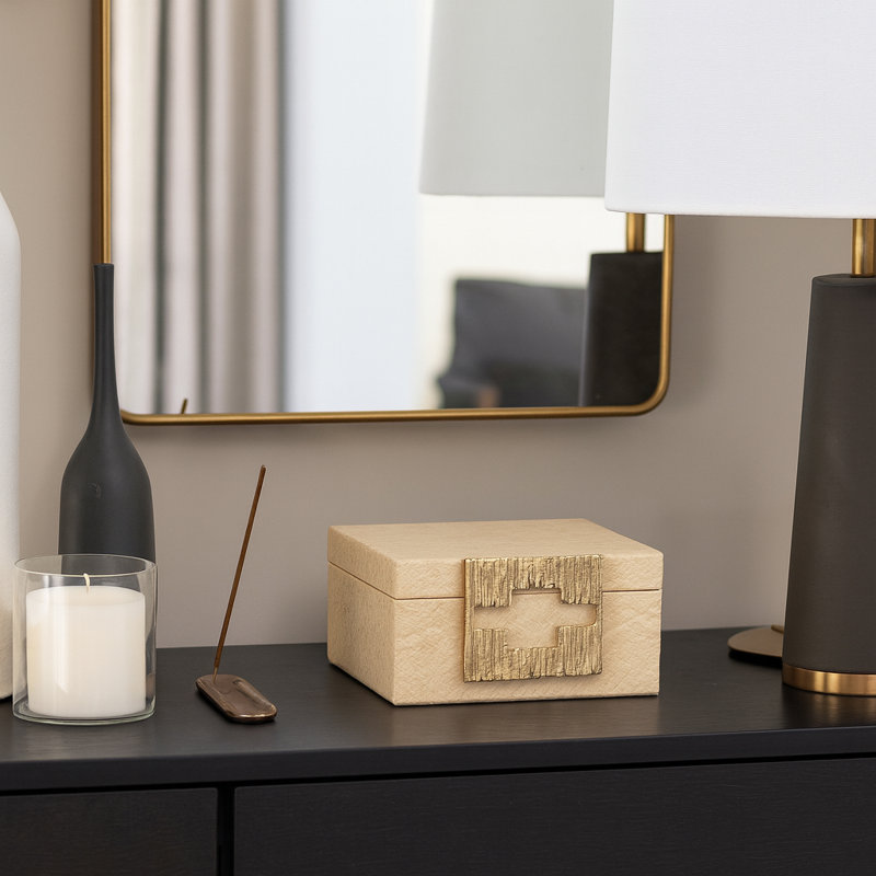 Boîte carrée décorative en simili cuir avec couvercle - Boîte à souvenirs pour rangement de chambre à coucher et organisateur de décoration intérieure