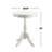 Round Pedestal Accent Table, White