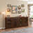 Mid Century Modern Fluted Hollowed Out Sideboard Cabinet-1534735615