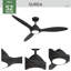 Ventilateur de plafond 52 po avec lumières DEL Surea-396302814