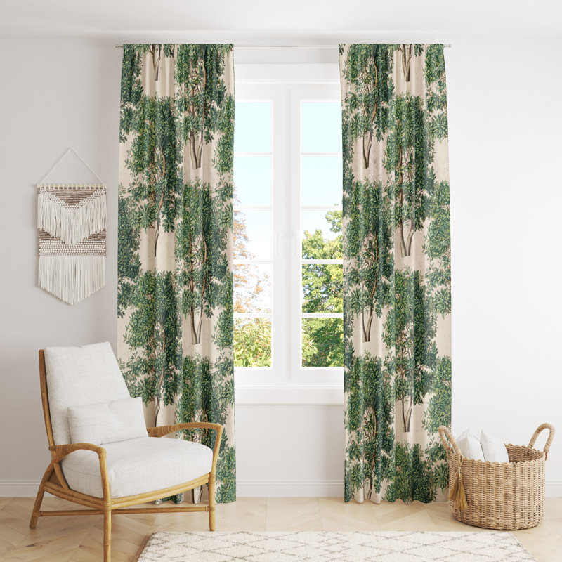 Semi Sheer Curtain Pair, 20" W x 52" L