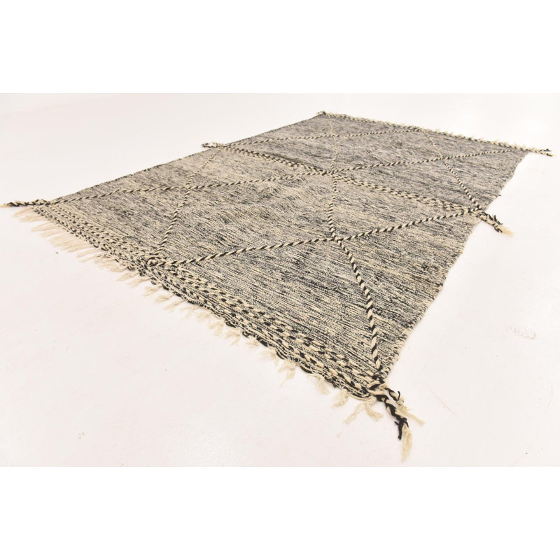 Tapis de couloir noir et blanc Mosser