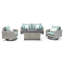 Milo Motion 4 Piece Rattan Sunbrella Sofa Set with Cushions-1874284950-1874284955