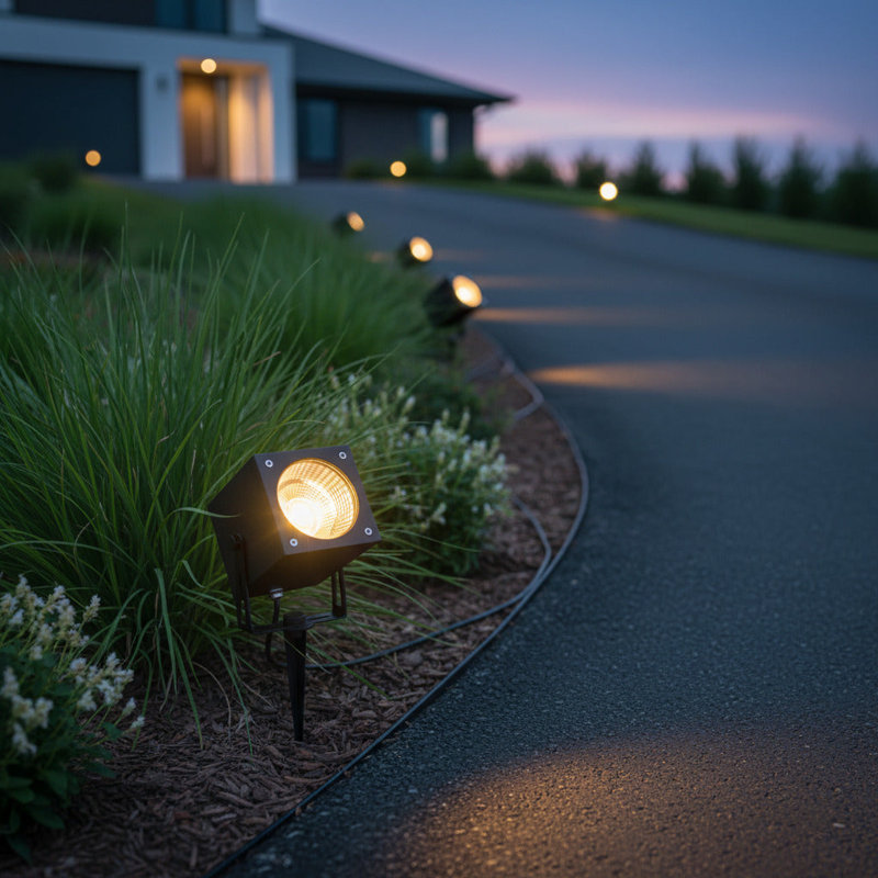 UltraBeam 12 Watt LED Square Garden and Pathway Stake Light 