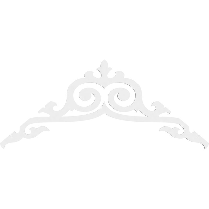 Baile Architectural Grade PVC Gable Peditment, 30" H x 72" W x 1" D, 10/12