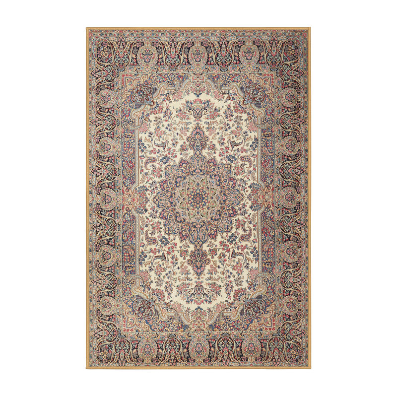 Tapis oriental beige / rouge Dahle, Rectangle 8 pi x 12 pi