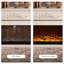Foyer électrique en bois massif beige